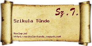 Szikula Tünde névjegykártya